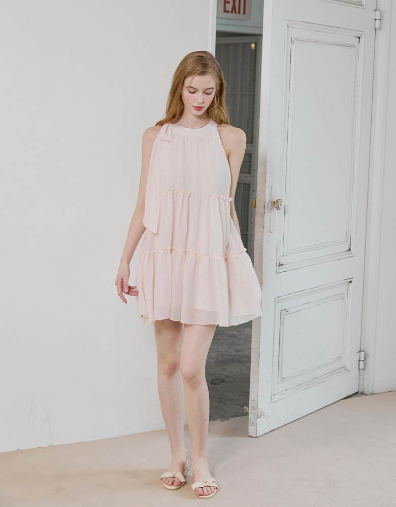 MUSINSA公式 | VIKINI VENDER セヒズリボンホルターミニワンピース